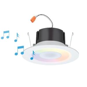 Smart Recessed Light Speaker with RGBW Colors