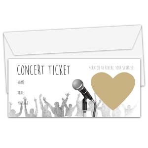 DIY Concert Ticket Scratch Off Gift Card