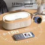Bluetooth Speaker with Wireless Charging and LED Light