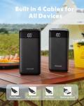 Portable Charger with Built-in Cables - 10000mAh
