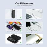 Slim 10000mAh Power Bank with Built-in Wall Plug