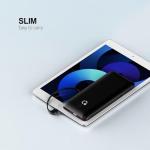 Slim 10000mAh Power Bank with Built-in Wall Plug