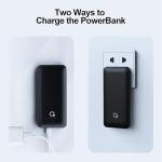 Slim 10000mAh Power Bank with Built-in Wall Plug