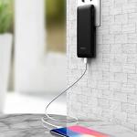 Slim 10000mAh Power Bank with Built-in Wall Plug