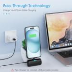 2-Pack Mini Portable Chargers with LCD Display
