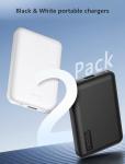 Mini Portable Charger 2-Pack for Fast Charging