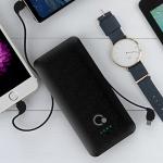 Slim 10000mAh Power Bank with Built-in Wall Plug