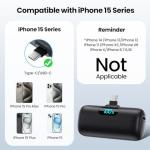 2-Pack Mini Portable Chargers with LCD Display