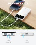 Slim Portable Charger with Built-In Cables