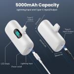 2-Pack Mini Portable Chargers with LCD Display
