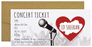 Personalized Concert Scratch Card for Music Lovers