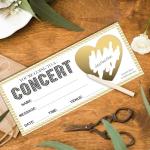 Personalized Concert Surprise Scratch Off Cards Set