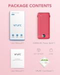 Compact 10000mAh Portable Charger with Built-in Cables