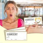 Personalized Concert Surprise Scratch Off Cards Set
