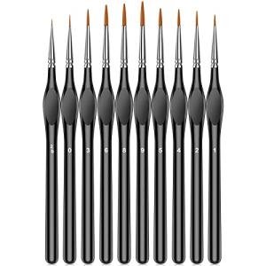10-Piece Micro Paint Brush Set for Arts and Crafts