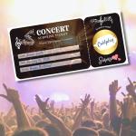 Personalized Scratch Off Concert Ticket Surprise