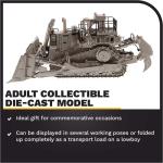 Mini Cat D11T Bulldozer - Matte Silver Model