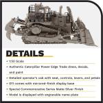 Mini Cat D11T Bulldozer - Matte Silver Model