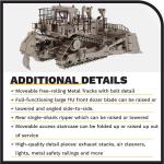 Mini Cat D11T Bulldozer - Matte Silver Model