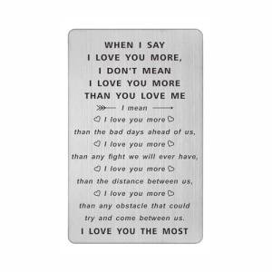 I Love You More Wallet Card Gift