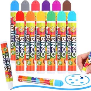 Colorful Bingo Daubers Dot Markers - 12 Pack