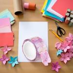 Colorful Floral Washi Tape Set for Crafts