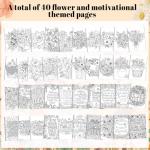 Adult Coloring Book Set with Markers for Relaxation