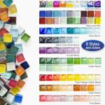 1200pcs Black White Grey Crystal Mosaic Tiles