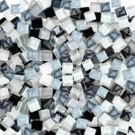 1200pcs Black White Grey Crystal Mosaic Tiles