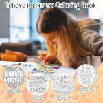 Adult Coloring Book Set with Markers for Relaxation