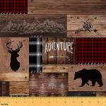Rustic Adventure Fabric with Bears and Deer
