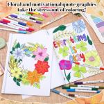 Adult Coloring Book Set with Markers for Relaxation