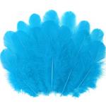 300 Turquoise Craft Feathers for DIY Fun