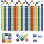 1200pcs Black White Grey Crystal Mosaic Tiles