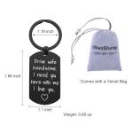 Drive Safe Keychain for Him - Birthday Gift