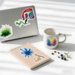 100 Watercolor Art Stickers for Scrapbooks and Crafts
