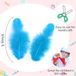 300 Turquoise Craft Feathers for DIY Fun