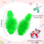 300 Pack of Grass Green Craft Feathers