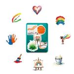 100 Watercolor Art Stickers for Scrapbooks and Crafts