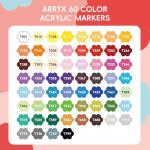 60 Color Acrylic Paint Pens for Creative Projects