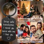 Drive Safe Keychain for Him - Birthday Gift