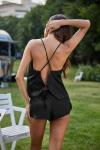 Silk Pajamas Set for Women - Black Nightwear