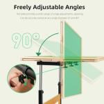 Wooden Puzzle Table with Legs, Drawers, and Wheels