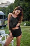 Silk Pajamas Set for Women - Black Nightwear