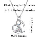 Grandma Granddaughter Heart Necklace Gift
