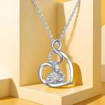 Grandma Granddaughter Heart Necklace Gift
