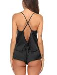 Silk Pajamas Set for Women - Black Nightwear