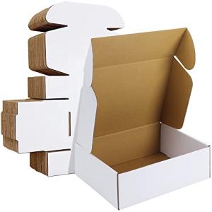 Set of 20 White Cardboard Mailing Boxes