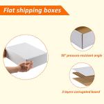 Set of 20 White Cardboard Mailing Boxes