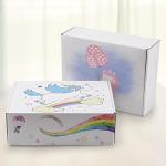 Set of 20 White Cardboard Mailing Boxes